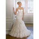 Free Shipping 2011 New Arrival Strapless A Line Organza Designer Wedding Dresses Bridal Gown Wholesale and Retail WD-L014