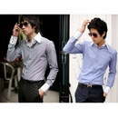 Men's Shirts NEW Men's Slim Luxury Stylish Patched Dress Shirts Men's Slim Shirts S M Black White