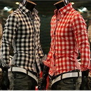 6037 Free Shipping New Mens Shirts Casual Slim Fit Stylish Dress Shirts US Size XS,S,M Colour Red