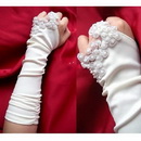 - Beautiful Bridal Gloves/wedding Gloves/gloves/Lycra Elbow with Lace Wedding Gloves Gjjk