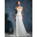 2011 Hot Whole Sale Free Shipping New Design Chiffon A Line Short Train Wedding Dress/wedding Gown/bridal Dress