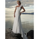Sexy Style White A Line Sleeveless Lace Wedding Dresses Beach Wedding Dress