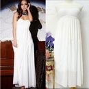 FY10467 Top New Elegant White Long Fashion Sexy Strapless Cocktail Dress S/M
