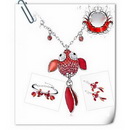 New Style Red Fish Crystal Jewelry Set Fashion Goldfish Crystal Jewelry Set Free Shipping