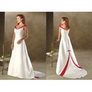 Freeshipping Hot Sale Elegant A Line Off-shoulder Embroidered Satin Wedding Dresses Wholesale and Retail WD-D015