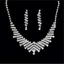Wedding Accessories Fashion Bride Jewelry Set Diamond Necklaces and Earring