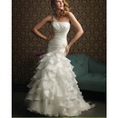 Free Shipping Hot Sale Trumpet One-shoulder Stack-up Wedding Dress WD56