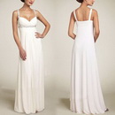 Sexy White Wedding Crystal-like Beads Evening Homecoming Bridesmaid Bridal Dresses Free Shipping 09102WH