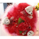 2011 Free Shipping High Quality 5pcs/lot Little Bear Bouquet/festival Gift/wedding Gifts/wedding Supply/holidays Gift