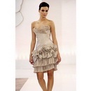 Strapless Taffeta AN-WD-2805b Cocktail Dress