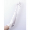 Free Shipping Satin Elbow Stretch Wrinkle Wedding Bridal Gloves 999WG0101