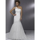 White One Shoulder Mermaid Trumpet Wedding Dress
