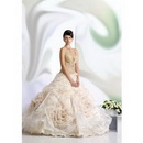 Newest Popular Gorgeous Wedding Dress,satin Beaded A-line Real Sample Wedding