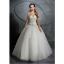 Free Shipping Tulle Strapless Sweetheart Neckline with Ball Gown Skirt in Corset Back and Chapel Train Fashion Bridal Wedding