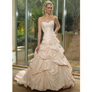 Dress/Royal High Waist 2010 Style New Ball Gown Chapel Train Taffeta Strapless Wedding