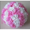 25cm Plastic Center Artificial Flowers Ball,mix Color,wedding Decorations,christmas Decoration