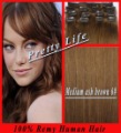 18" 100% Remy Human Hair Extensions Clip In/On Extensions,7pcs/70g/15 Clips ,Free Shipping,medium Ash Brown 6# 1 Set/lot