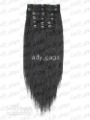 Human Hair Extensions Clip in On Hair Exstensions #1 3sets/lot 20" 7pcs/set 95g/set