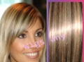 (7Pcs 70g)/Set,16'',Color:#4/613-Dark Brown Mix with Bleach Blonde.100% Chinese Remy Human Hair,Clip On Hair Extension.