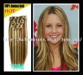 CLIP IN/ON HAIR EXTENSIONS , REMY INDIAN HUMAN HAIR EXTENSION #6/613 Mixed Colors 16" to 26" 8pcs/set 100g 5sets/lot