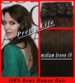 20 Inch 100% Remy Human Hair Extensions Clip In/On Hair,7pcs/70g/15 Clips ,Free Shipping High Quality,Medium Brown 4#