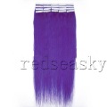 Free Ship 15" 7PCS Human Hair Clips On In Extensions #Lila,70g 1 Pack