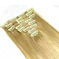 20" Clip In/on Hair Extension, 100% Human Hair Extension,#18 Ash Blonde, 7pcs/set,70g/set
