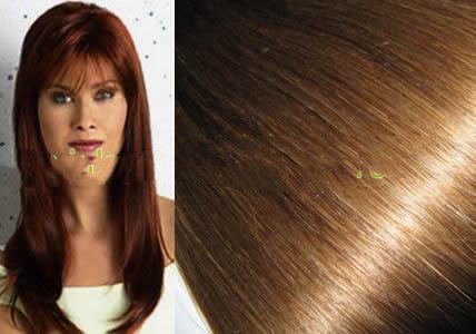 18",Clip In/on Hair Extensions,100% Human Hair Extension,Light Brown #8,7pcs/set,70g/set,Free Shipping