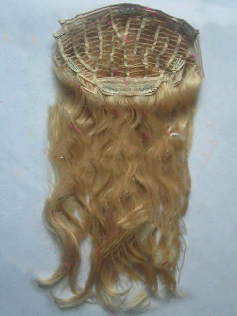 Free Shipping 14" 16" 18" 20" Body Wave #613 One Piece Human Hair Clip In/on Extension