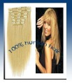 22"High Quality 100% Human Clip On Hair Extension,free Shipping