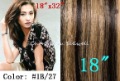 Free Shipping 70g 7pcs/set 5sets/lot 26"x32" CLIP IN ON HAIR EXTENSIONS , REMY HUMAN HAIR EXTENSION Color #1B&#30