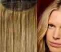 20" 1pcs Full Head Human Hair Clip in On Extensions #8,100g ,the Best Gift for Ladies