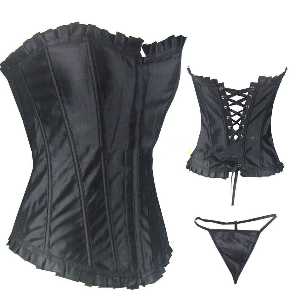 Sexy Lingerie Bustier Corset + G-String A015 Free Shipping