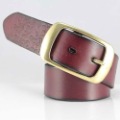 Spirng New Arrival!Chinese Flower-Carved Patterns,Luxurious Golden Copper Buckle,Full Grain Leather Belt,Girl's Belt in Spring.