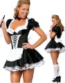 New Arrival Blcak&White Naughty Maid Uniform with Skirt&tie by EMS/DHL
