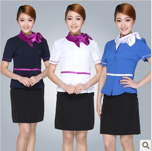 With Collar Short Sleeve Mini Dress Uniforms