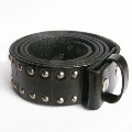 Wholesale Retail Classic Black Punk Nails Studded Real Leather Snap On Belt Fast Delivery Free Shipping