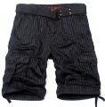 Matchic NTW 100% Cotton Particular Thick Black Lines Stripe Shorts Cargo Shorts Leisure S3572,twill Black,size:28-36,paypal