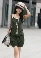 Korean Style Fashion Women Overall Straps Shorts,drawstring At The Waist,the Lowest Price,fast Shipping,55% Off Shipping Charge