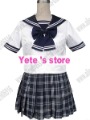 Royal Blue Short Sleeves Sailor School Uniform Cosplay Costume - Free Shipping