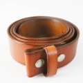 BELT (BROWN Genuine Leather Snap On Belt)