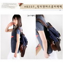 Canvas&leather Purse Backpack Shoulder Messenger Hand Bag Handbag Blue New Nwt Unisex Travel Camping Hiking School Book 3way