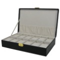 Hight Quality Leather Corduroy Alloy Button 12 Position Watch Box