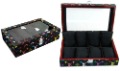 Black Color Flannel MDF Hardware Beautigul Watch Cases