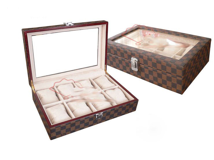 DHL Free Shiping Leather Watch Case+ Men Fashion Watch