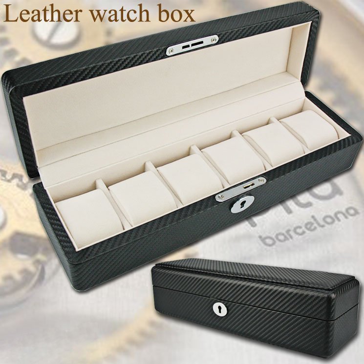 Fashion Luxury Top Lether Classic Black Watch Box