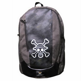 FREE SHIPPING Japanese Anime One Piece Logo Backpack Shoulder Bag Black 73070