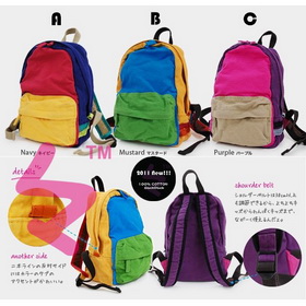 Free Shipping Via EMS - Wholesale Colored Canvas Bags, Kids Bags, Children Backpack, Kid's Backpack, BTS Backpack(MOQ: 10pcs)