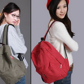 2011 Men and Women New Cotton Canvas Bag / Shoulder Backpack / Couple Backpack