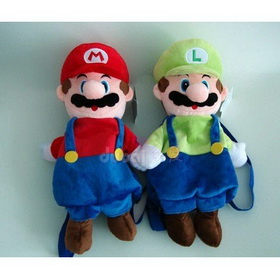 Free Shipping Plush Mario Character Children Backpack School Bag Children Schoolbag Backpacks Bags Satchel Mario Bag 10pcs/lot